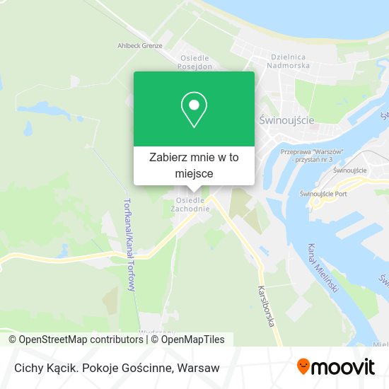 Mapa Cichy Kącik. Pokoje Gościnne