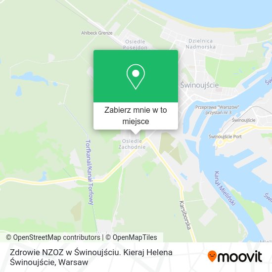 Mapa Zdrowie NZOZ w Świnoujściu. Kieraj Helena Świnoujście