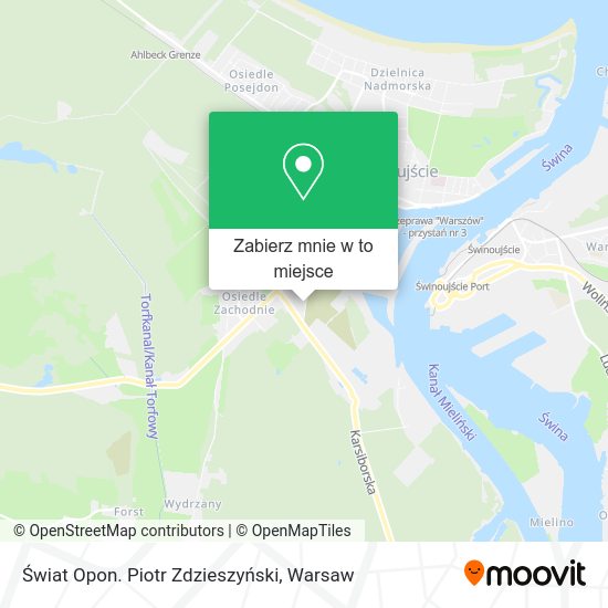 Mapa Świat Opon. Piotr Zdzieszyński