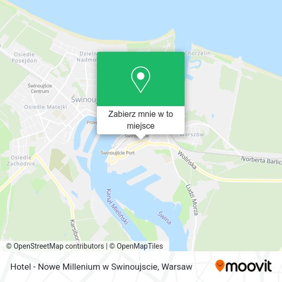 Mapa Hotel - Nowe Millenium w Swinoujscie