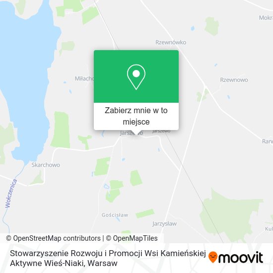 Mapa Stowarzyszenie Rozwoju i Promocji Wsi Kamieńskiej Aktywne Wieś-Niaki