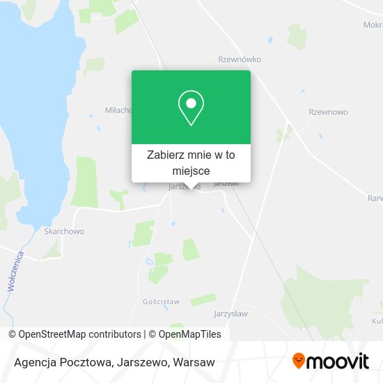 Mapa Agencja Pocztowa, Jarszewo