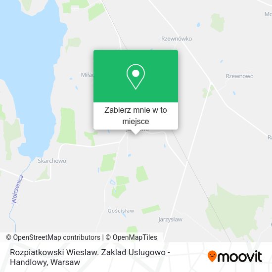 Mapa Rozpiatkowski Wieslaw. Zaklad Uslugowo - Handlowy