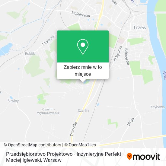 Mapa Przedsiębiorstwo Projektowo - Inżynieryjne Perfekt Maciej Iglewski