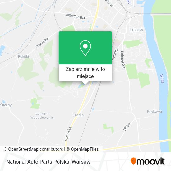 Mapa National Auto Parts Polska