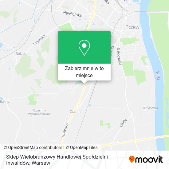 Mapa Sklep Wielobranżowy Handlowej Spółdzielni Inwalidów