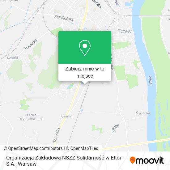 Mapa Organizacja Zakładowa NSZZ Solidarność w Eltor S.A.