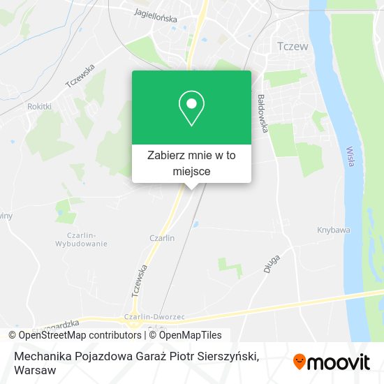 Mapa Mechanika Pojazdowa Garaż Piotr Sierszyński