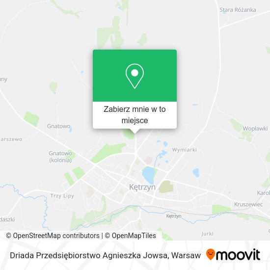 Mapa Driada Przedsiębiorstwo Agnieszka Jowsa