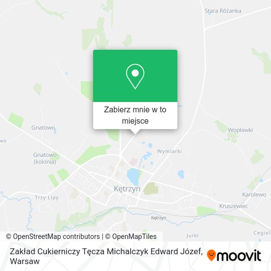 Mapa Zakład Cukierniczy Tęcza Michalczyk Edward Józef