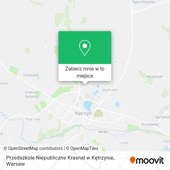 Mapa Przedszkole Niepubliczne Krasnal w Kętrzynie