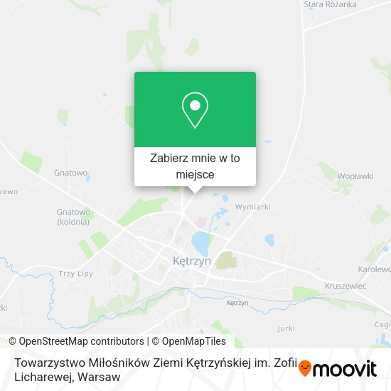 Mapa Towarzystwo Miłośników Ziemi Kętrzyńskiej im. Zofii Licharewej