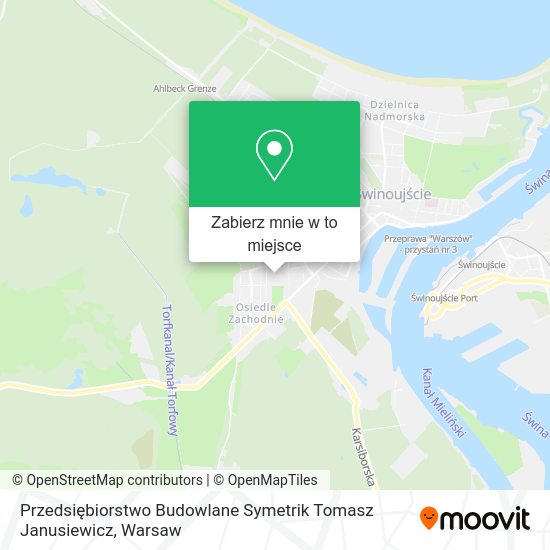 Mapa Przedsiębiorstwo Budowlane Symetrik Tomasz Janusiewicz