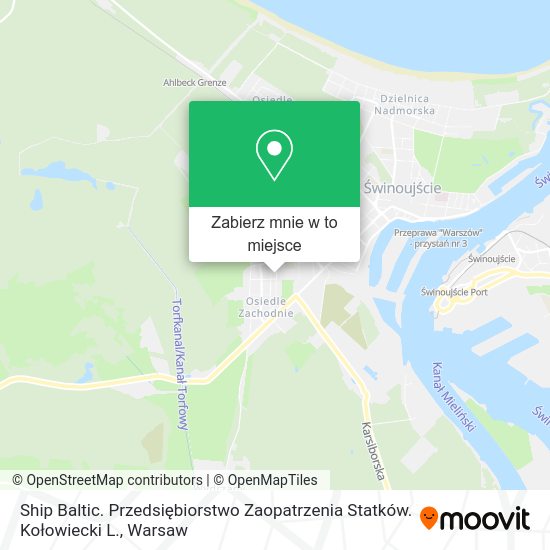 Mapa Ship Baltic. Przedsiębiorstwo Zaopatrzenia Statków. Kołowiecki L.