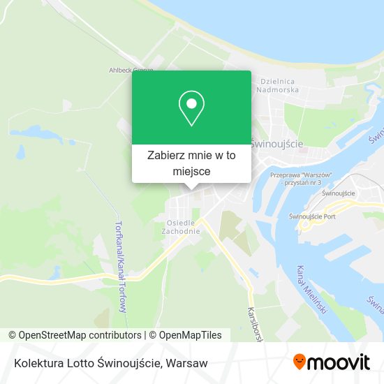 Mapa Kolektura Lotto Świnoujście