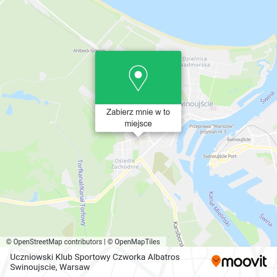 Mapa Uczniowski Klub Sportowy Czworka Albatros Swinoujscie