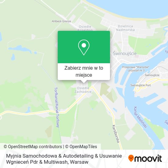 Mapa Myjnia Samochodowa & Autodetailing & Usuwanie Wgnieceń Pdr & Multiwash