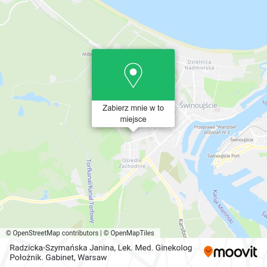 Mapa Radzicka-Szymańska Janina, Lek. Med. Ginekolog Położnik. Gabinet