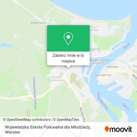 Mapa Wojewódzka Szkoła Policealna dla Młodzieży