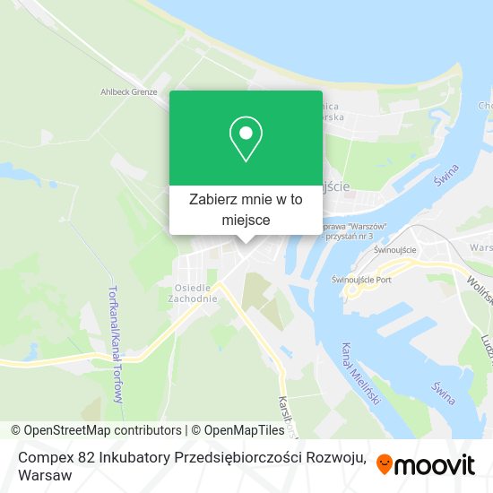 Mapa Compex 82 Inkubatory Przedsiębiorczości Rozwoju