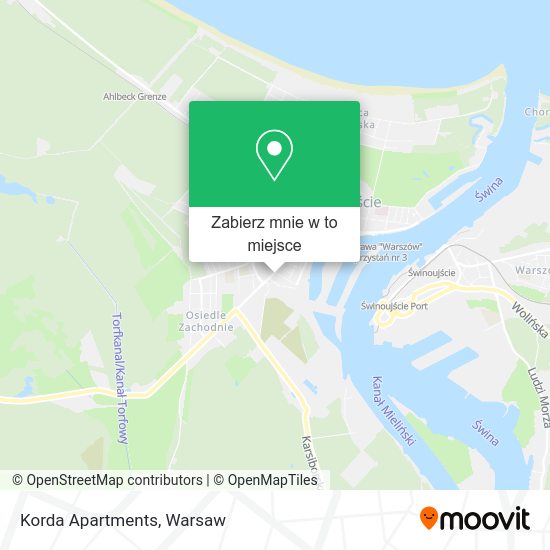 Mapa Korda Apartments