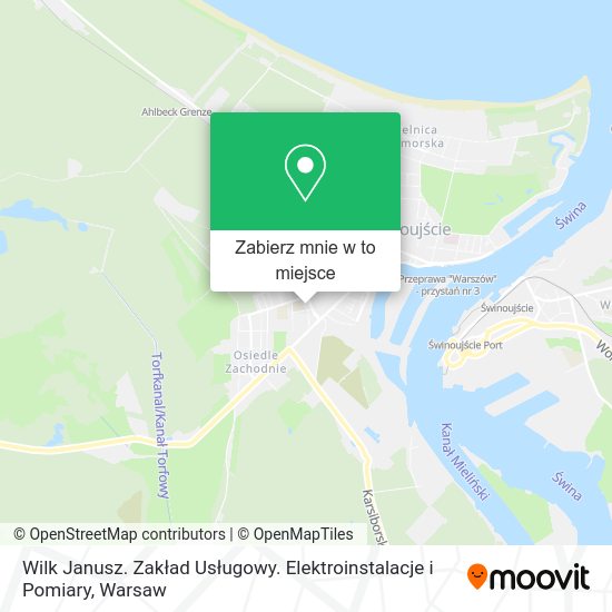 Mapa Wilk Janusz. Zakład Usługowy. Elektroinstalacje i Pomiary