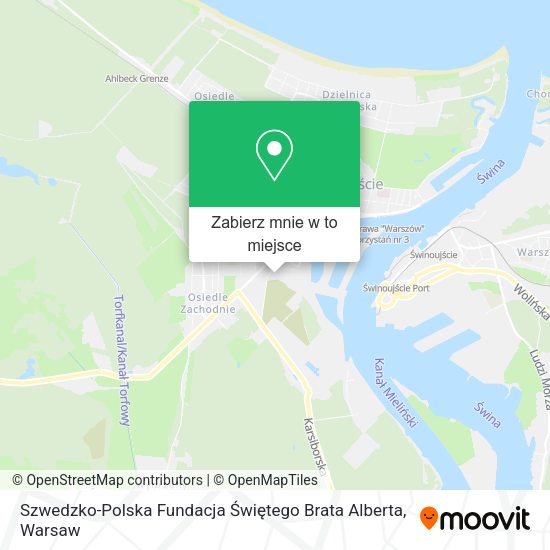 Mapa Szwedzko-Polska Fundacja Świętego Brata Alberta