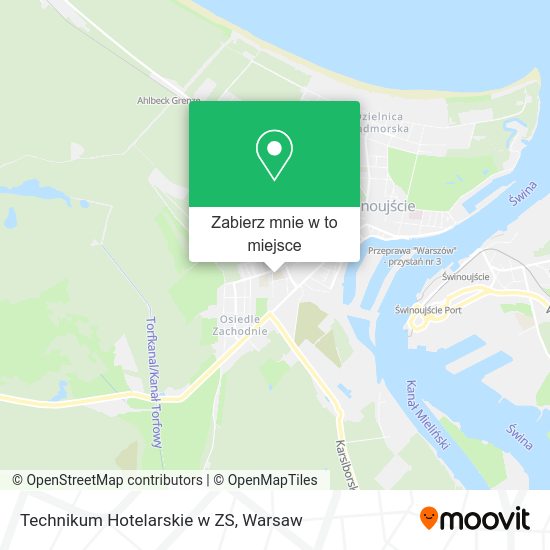 Mapa Technikum Hotelarskie w ZS