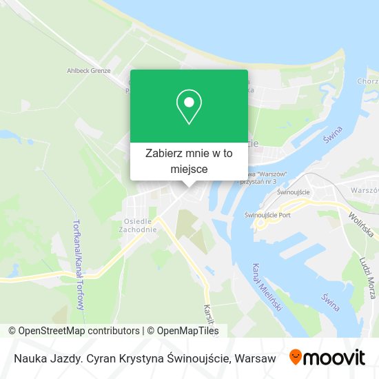 Mapa Nauka Jazdy. Cyran Krystyna Świnoujście