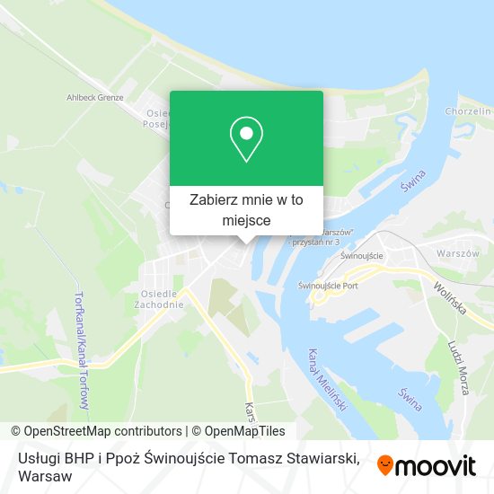 Mapa Usługi BHP i Ppoż Świnoujście Tomasz Stawiarski