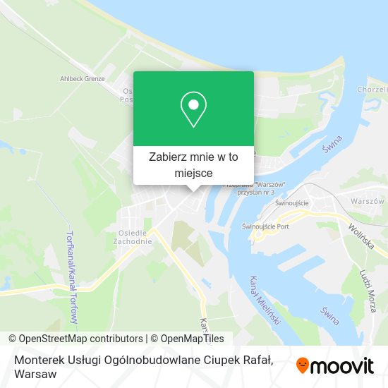 Mapa Monterek Usługi Ogólnobudowlane Ciupek Rafał