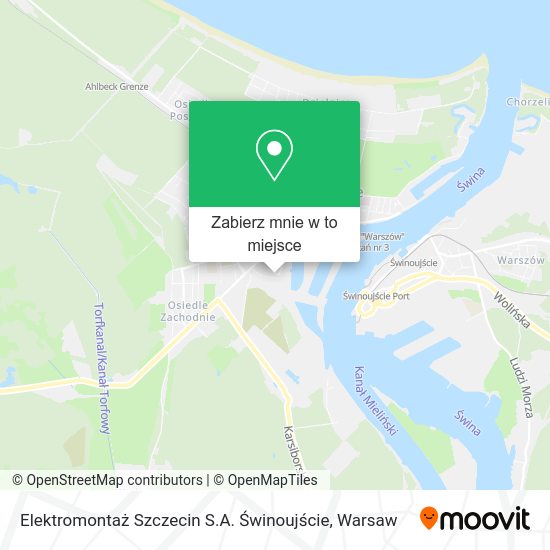 Mapa Elektromontaż Szczecin S.A. Świnoujście