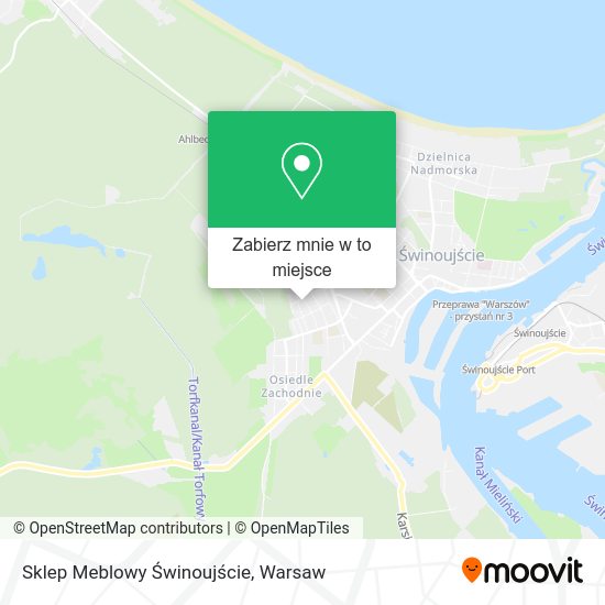 Mapa Sklep Meblowy Świnoujście