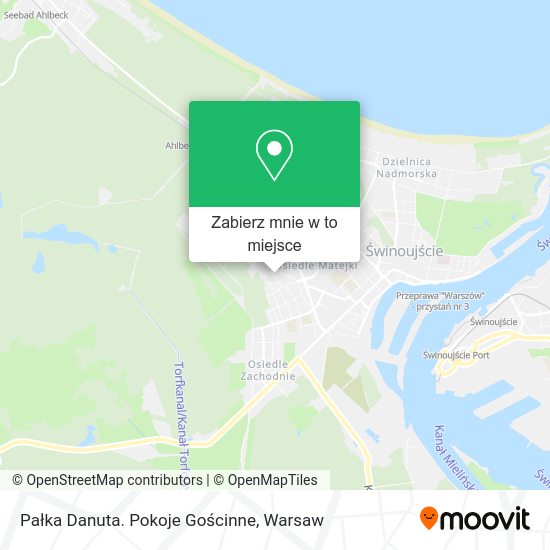 Mapa Pałka Danuta. Pokoje Gościnne