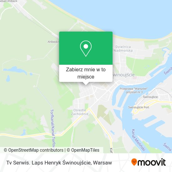 Mapa Tv Serwis. Laps Henryk Świnoujście