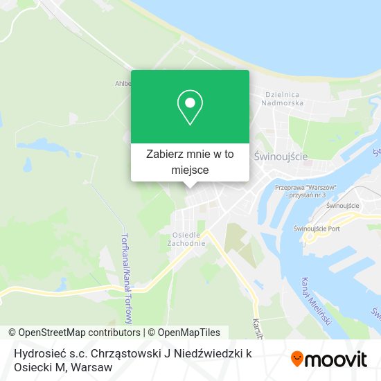 Mapa Hydrosieć s.c. Chrząstowski J Niedźwiedzki k Osiecki M