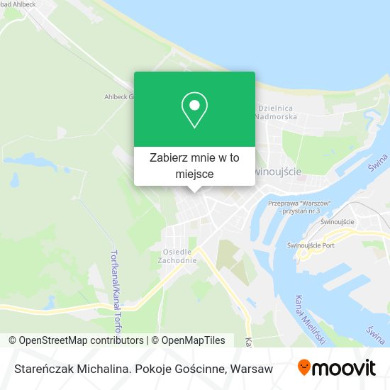 Mapa Stareńczak Michalina. Pokoje Gościnne