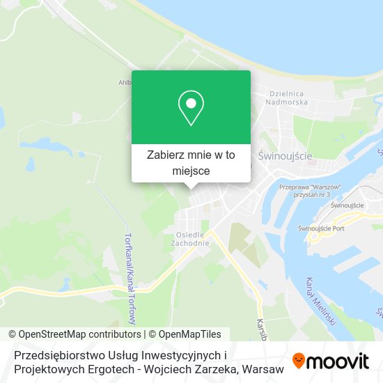 Mapa Przedsiębiorstwo Usług Inwestycyjnych i Projektowych Ergotech - Wojciech Zarzeka