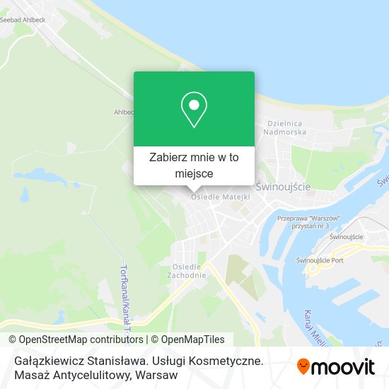 Mapa Gałązkiewicz Stanisława. Usługi Kosmetyczne. Masaż Antycelulitowy