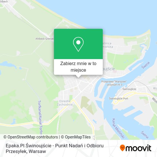 Mapa Epaka.Pl Świnoujście - Punkt Nadań i Odbioru Przesyłek