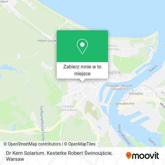 Mapa Dr Kern Solarium. Kesterke Robert Świnoujście