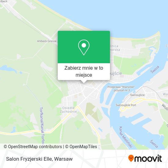 Mapa Salon Fryzjerski Elle