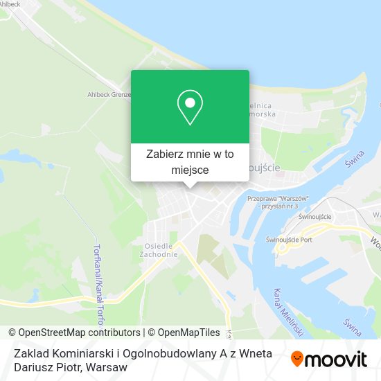 Mapa Zaklad Kominiarski i Ogolnobudowlany A z Wneta Dariusz Piotr