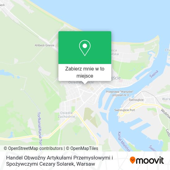 Mapa Handel Obwoźny Artykułami Przemysłowymi i Spożywczymi Cezary Solarek