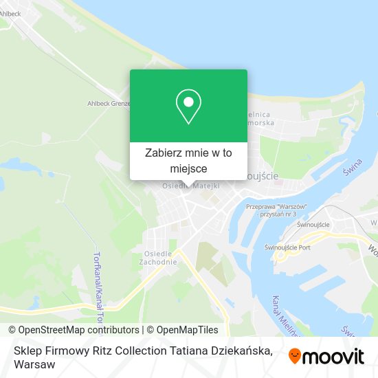 Mapa Sklep Firmowy Ritz Collection Tatiana Dziekańska