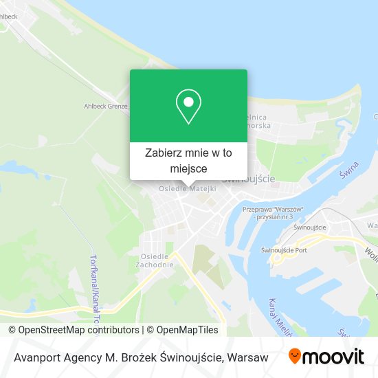 Mapa Avanport Agency M. Brożek Świnoujście