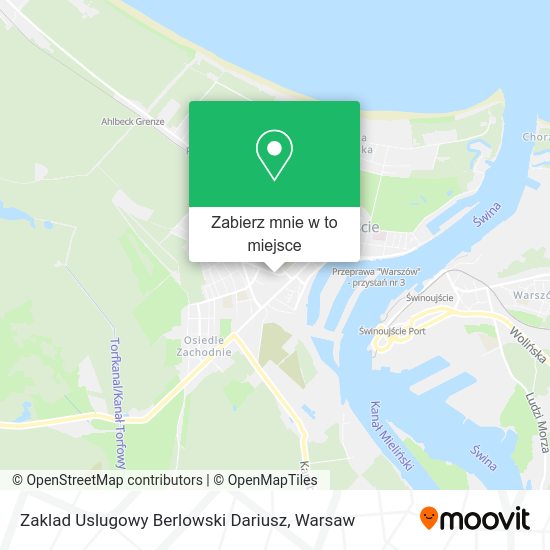 Mapa Zaklad Uslugowy Berlowski Dariusz