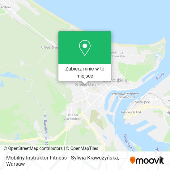 Mapa Mobilny Instruktor Fitness - Sylwia Krawczyńska