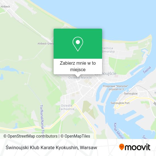 Mapa Świnoujski Klub Karate Kyokushin