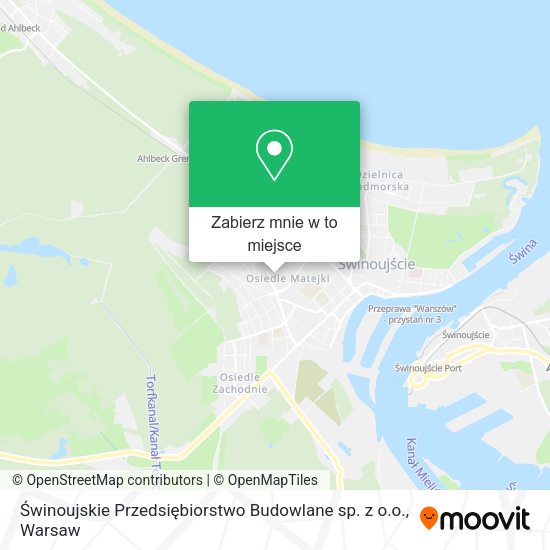 Mapa Świnoujskie Przedsiębiorstwo Budowlane sp. z o.o.